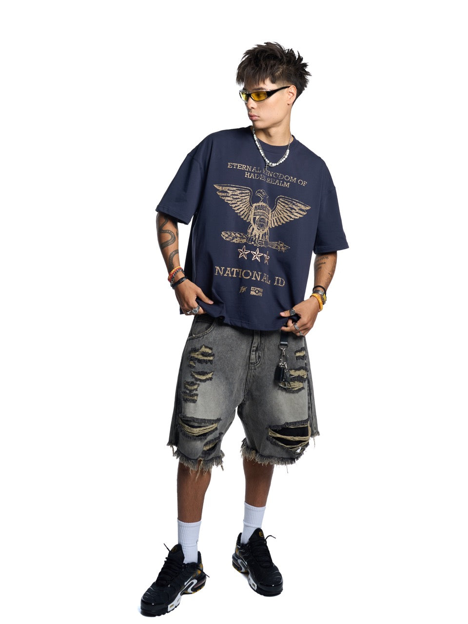 HADES STAR CRUSH WASH JEAN SHORTS