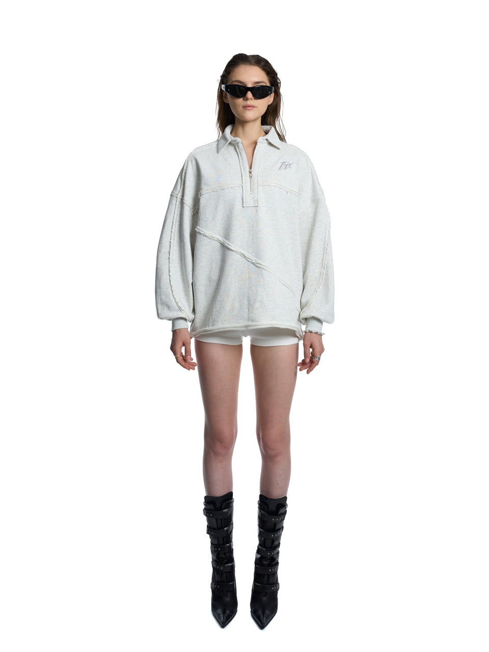 HADES QUATER ZIP LONGSLEEVE POLO