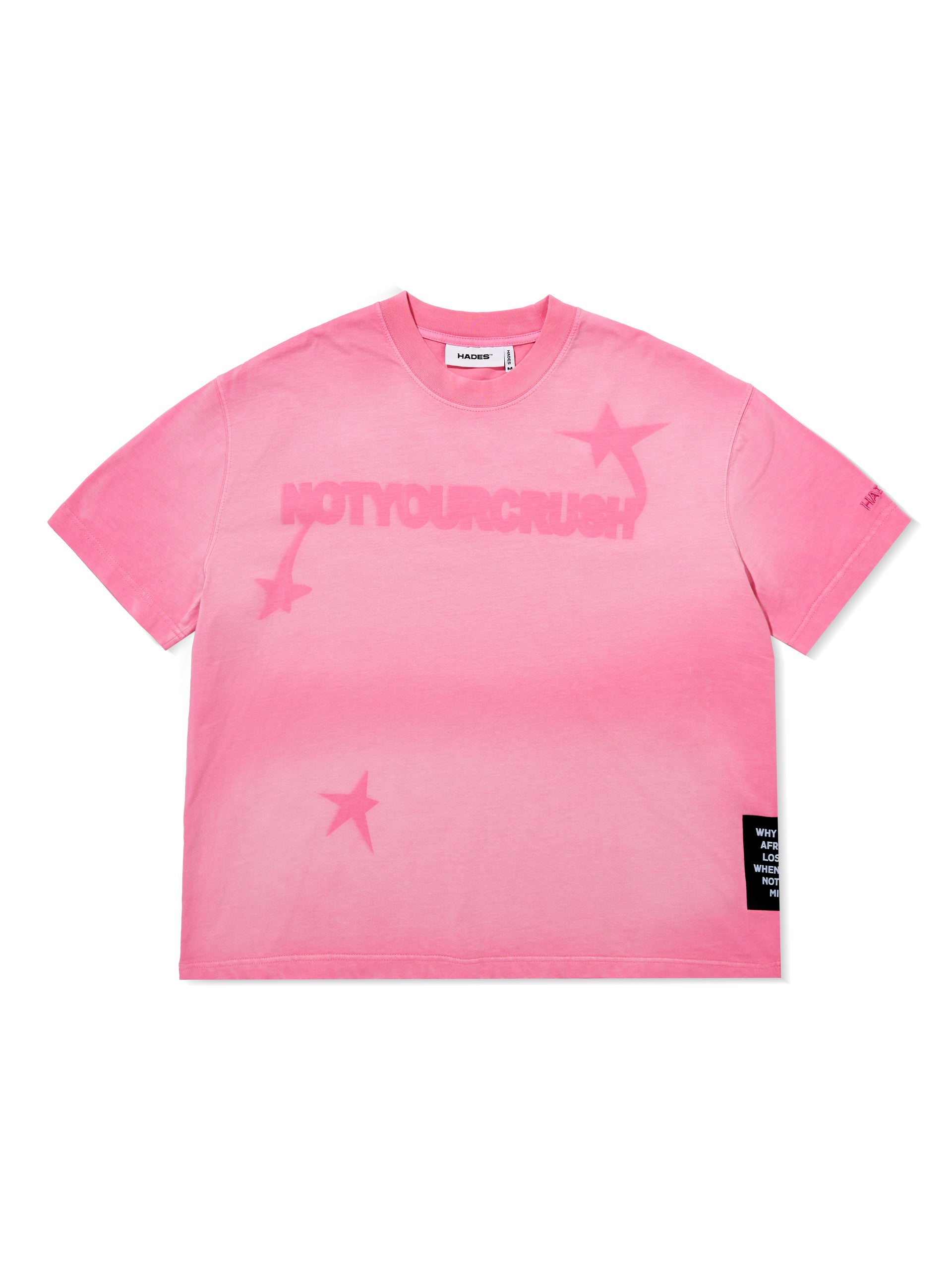 HADES NOTYOURCRUSH WASH TEE - PINK
