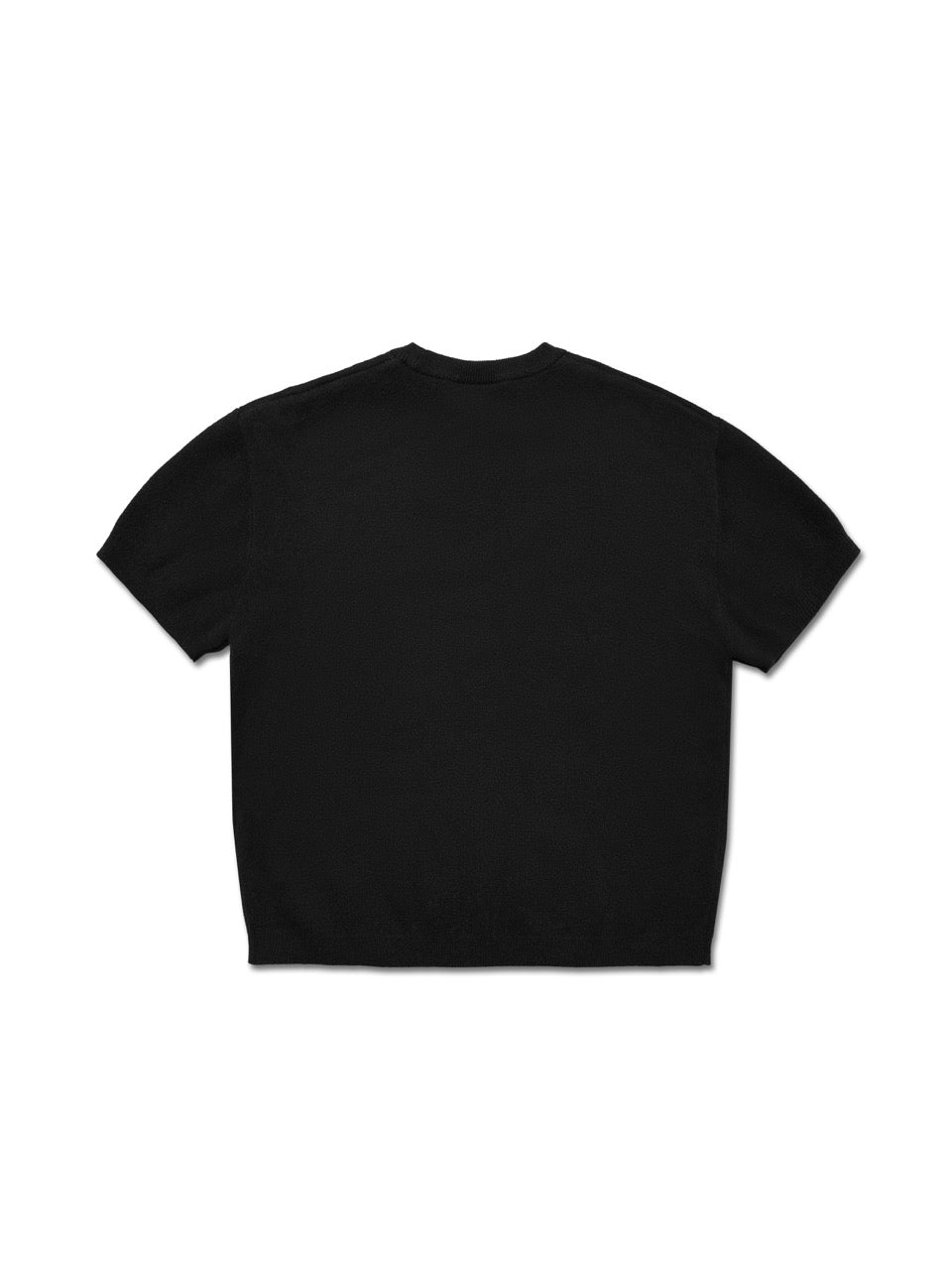 HADES STAMPED KNITTED TEE - BLACK