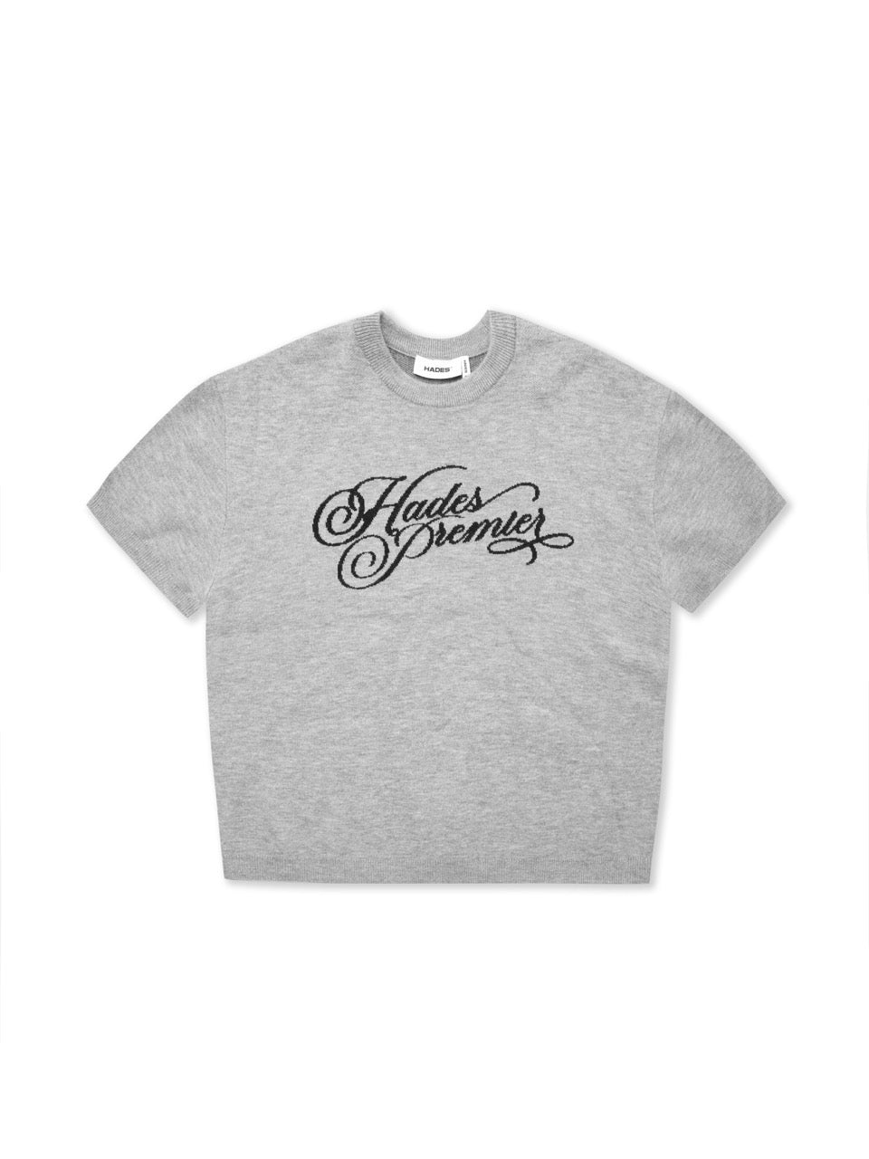 HADES STAMPED KNITTED TEE - GREY