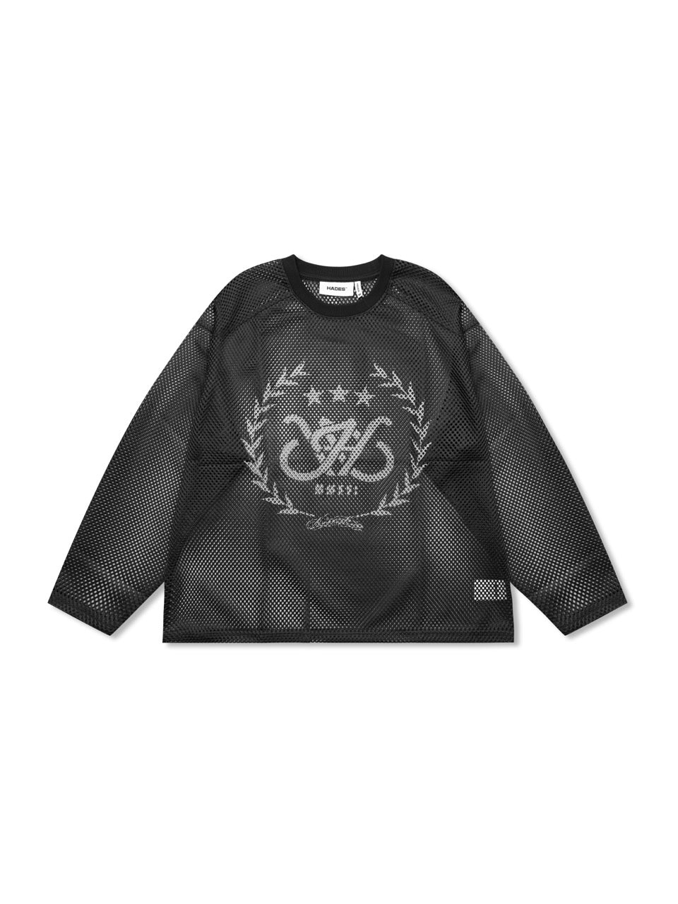 HADES LAUREL MESH LONGSLEEVE TEE - BLACK